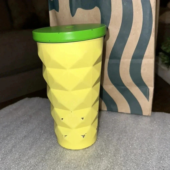 2016 Starbucks Coffee Hawaii Yellow Pineapple Cold Beverage Tumbler 16oz Grande - Picture 3 of 9